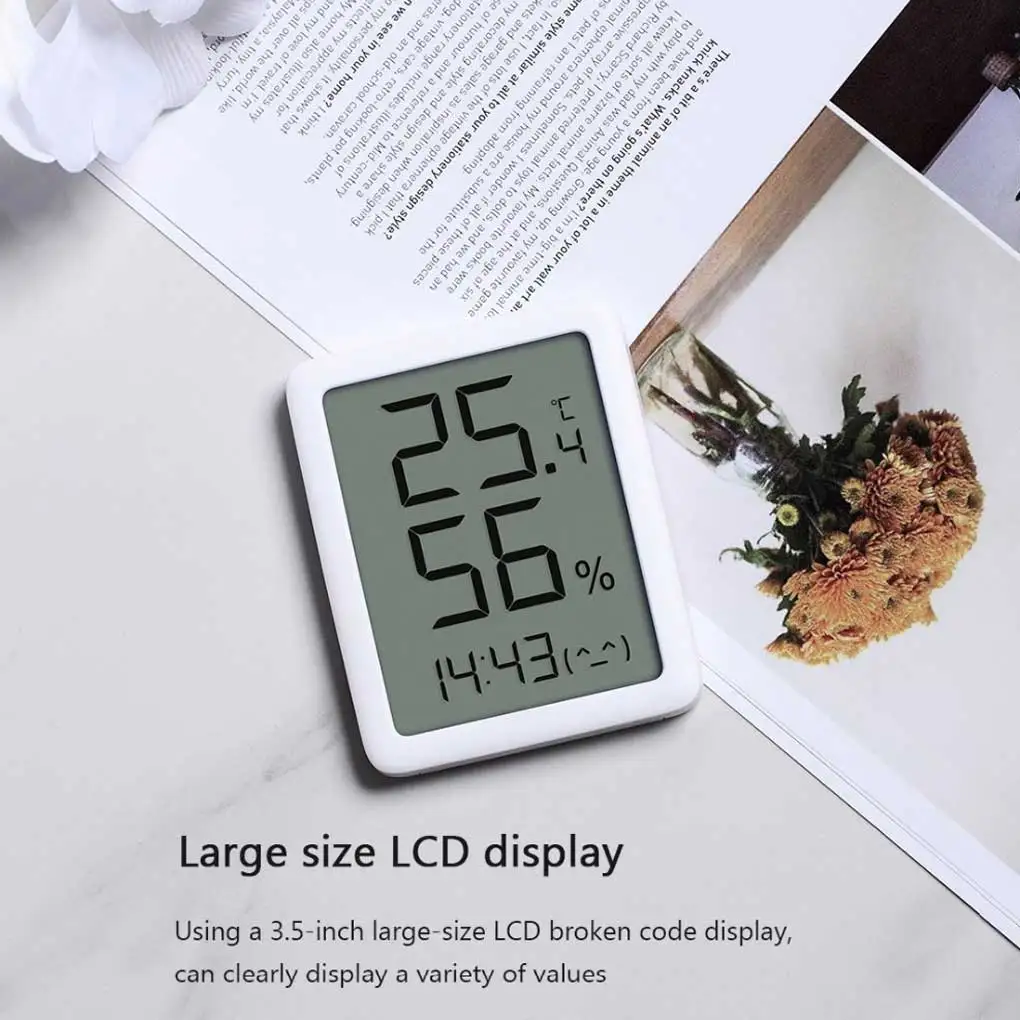 Настольный термометр с ЖК-экраном, Гигрометр, Измеритель температуры в домашней Спальне - 4