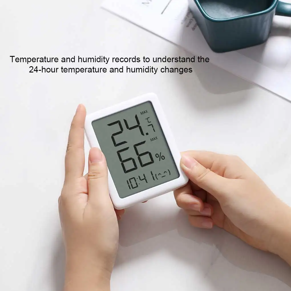 Настольный термометр с ЖК-экраном, Гигрометр, Измеритель температуры в домашней Спальне - 5