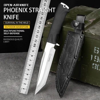 Нож для выживания в походе Wild husband 65X13, охотничий боевой нож из специальной стали, вспомогательный многофункциональный нож с фиксированным лезвием