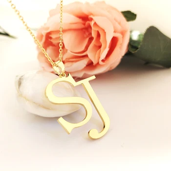 Ожерелье для пары с буквами на заказ DODOAI, Подвеска с буквами из нержавеющей стали, Оригинальное ожерелье на заказ, подарок на День Святого Валентина