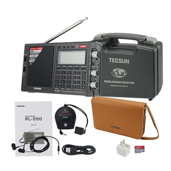 Оптовая цена Tecsun PL-990 Портативное FM AM Коротковолновое Вседиапазонное SSB Радио Домашнее Цифровое Радио с Динамиком-приемником TF-карты 16GB