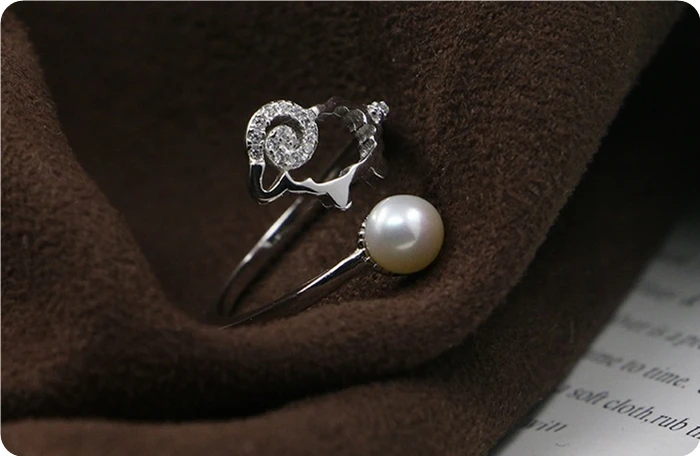 Открытые кольца с овечками из стерлингового серебра 925 пробы для женщин, Гипоаллергенные модные украшения для девочек из стерлингового серебра - 3