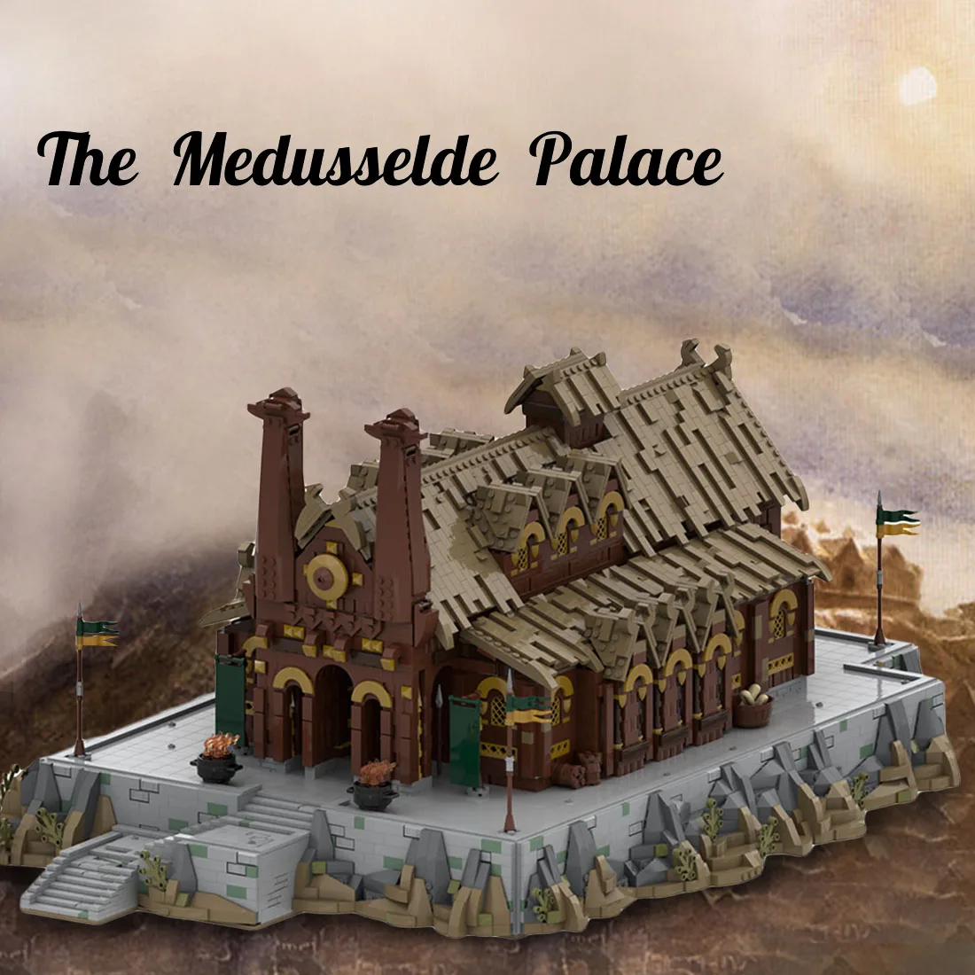 (Отправляем в течение 15 дней) 7868 + шт кирпичей MOC-62288 The Medusselde Palace Golden Hall (лицензированы и разработаны LegoMocLoc) - 5