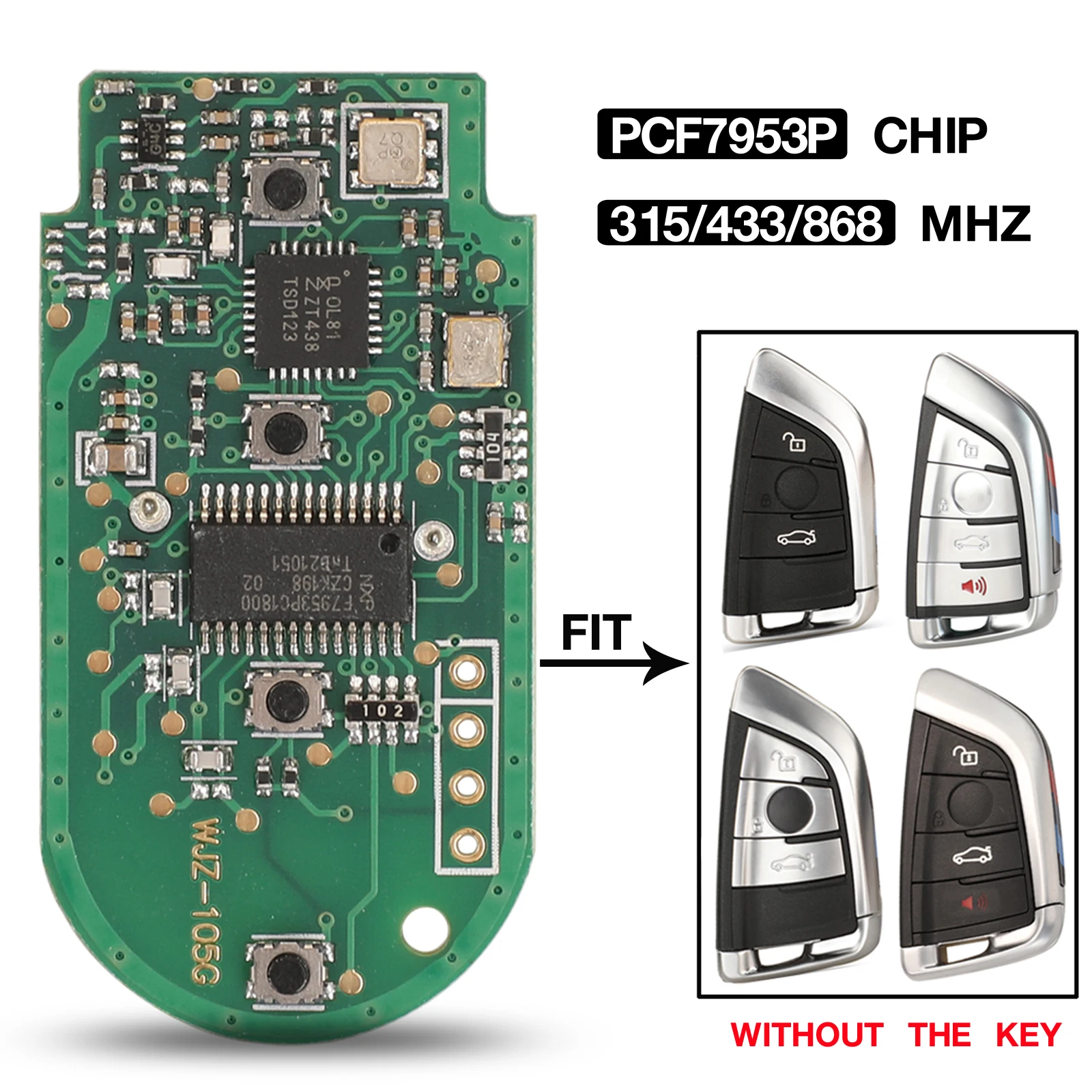 печатная Плата дистанционного Смарт-ключа автомобиля jingyuqin 315/433/868 МГц С чипом PCF7953P Для Замены BMW F CAS4 5 7 Серии X5 X6 - 0
