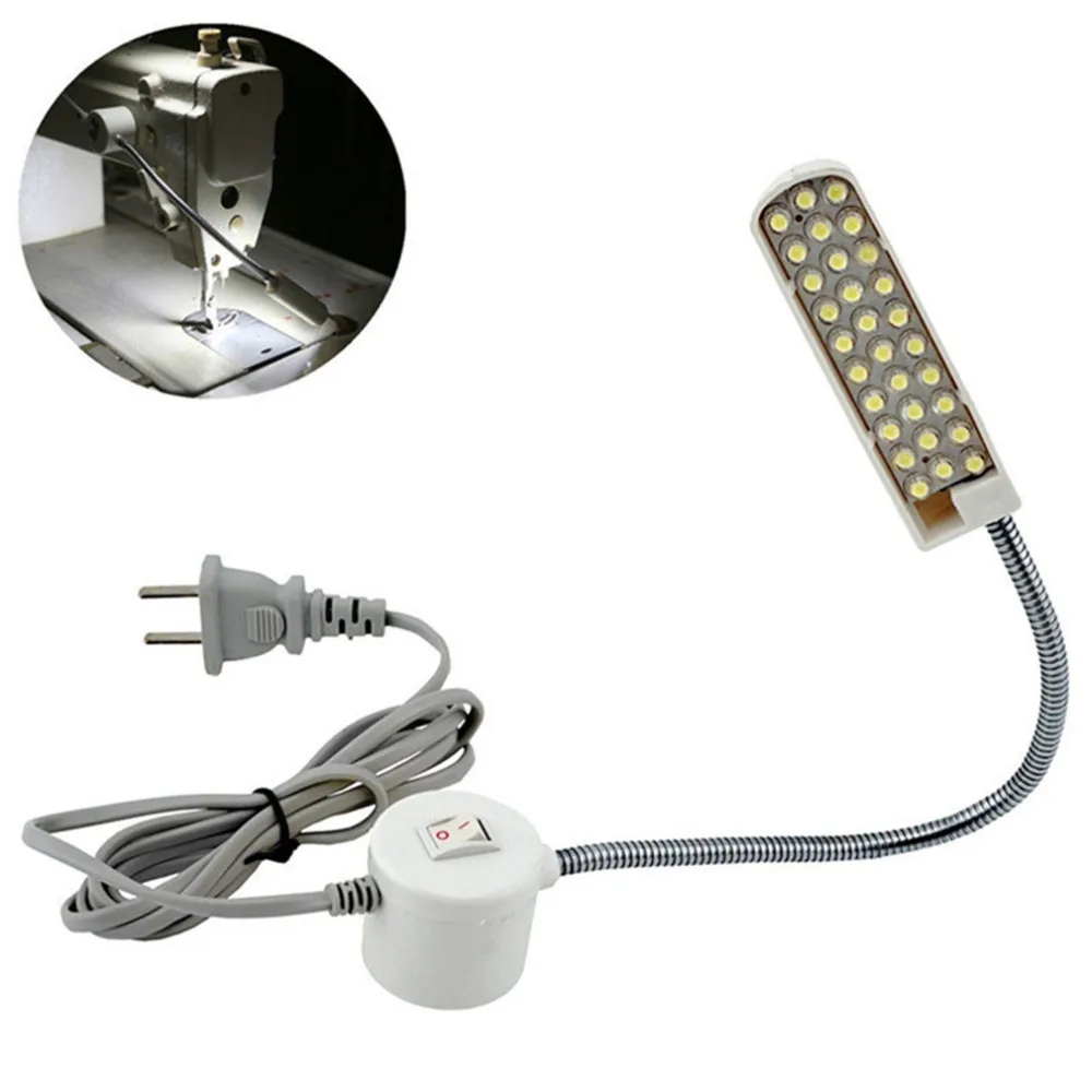 Портативная светодиодная лампа для швейной машины 2W 30LED с магнитным монтажным основанием Gooseneck Lamp для всего освещения швейных машин Штепсельная вилка США/ЕС - 0