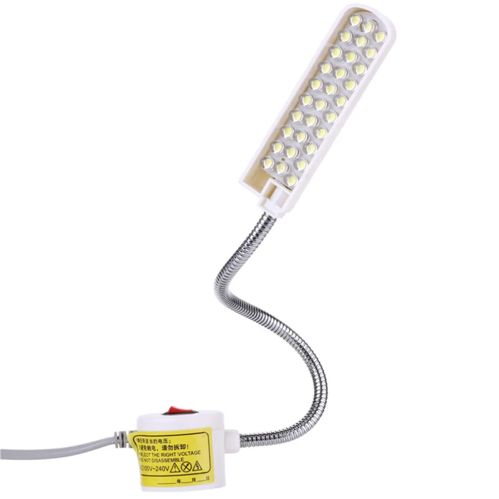 Портативная светодиодная лампа для швейной машины 2W 30LED с магнитным монтажным основанием Gooseneck Lamp для всего освещения швейных машин Штепсельная вилка США/ЕС - 2