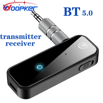 Портативный беспроводной Bluetooth-адаптер WOOPKER Bluetooth 5,0 Transmitter 2-в-1 подходит для автомобильной стереосистемы/домашней колонки/музыки.