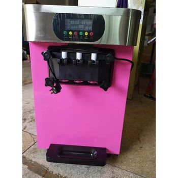 Профессиональная высококачественная настольная интеллектуальная автоматическая коммерческая машина для приготовления мягкого мороженого с 3 вкусами для магазинов продуктов питания и напитков