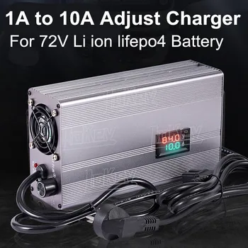Регулируемое Зарядное устройство 72V от 1A до 10A с ЖК экраном для 20S 84V 21S 88,2V li ion 24S 87,6 V 23S 84V lifepo4 lithium battery chargeur