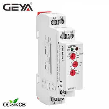 Реле контроля тока GEYA GRI8-01/02 0.5A 1A 2A 5A 8A 16A ACDC24V-240V Реле защиты от перегрузки по току