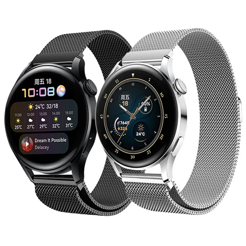 Ремешок Для Часов Huawei Watch GT 3 Pro 46 мм Ремешок Миланский Браслет Из Нержавеющей Стали Huawei Watch GT 2 Pro Ремешок - 0