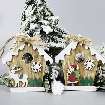Санта-Клаус Рождественское Разнообразие Деревянный Расписной Рождественский Декор для Дома Украшения на Рождественскую Елку Подарки Navidad Новый Год 2021