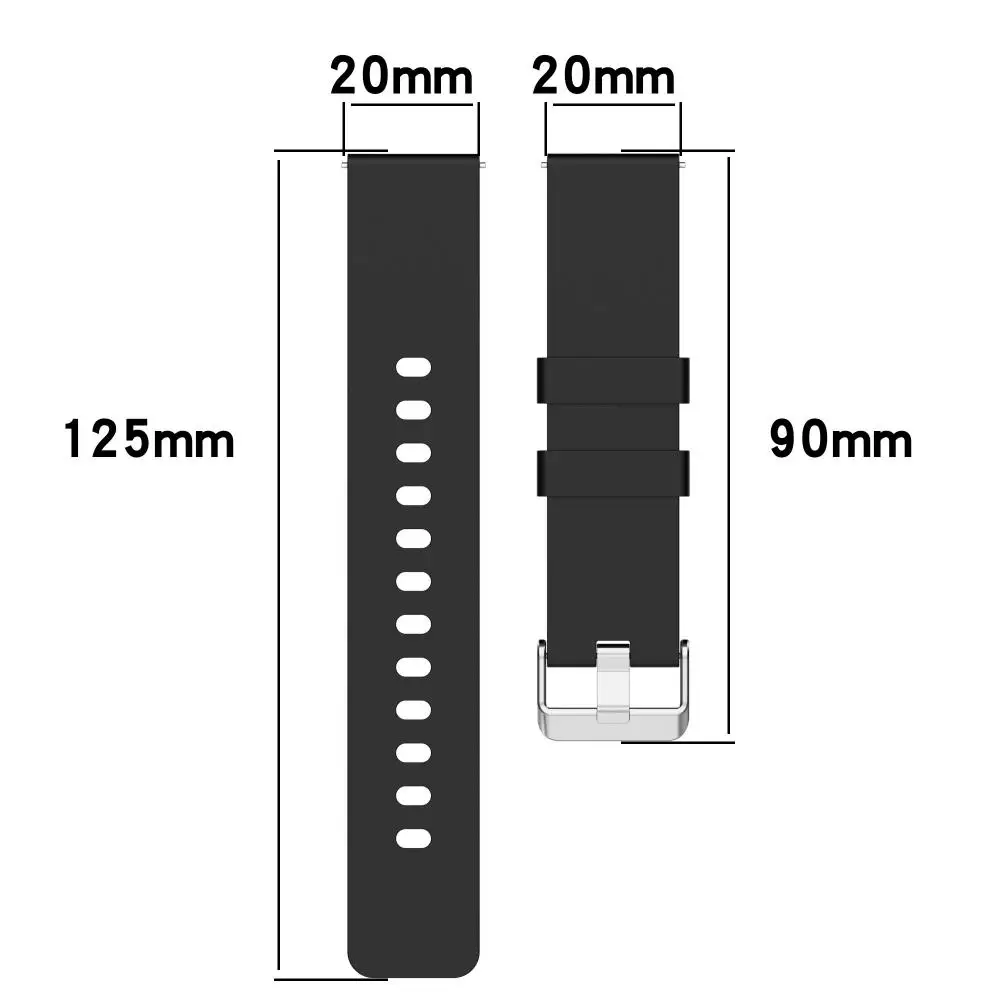 Силиконовый ремешок для часов Huami Amazfit Bip3, серебристая пряжка из нержавеющей стали, ремешок для часов Amazfit Bip3, официальный ремешок для часов - 3