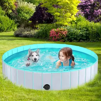 Складной бассейн для собак Два способа слива Противоскользящий и противоотечный Безопасный И прочный Портативный и складной Многофункциональный Детский бассейн