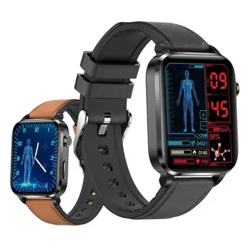 Смарт-часы F100 Мониторинг сердечного ритма, здоровья, Умные часы с диагональю 1,7 Дюйма, Лазерная терапия, Точный температурный режим упражнений, Смарт-часы