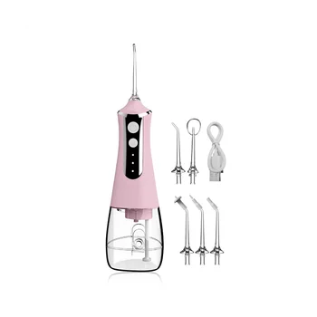 Стоматологический Ирригатор для полости рта, нитевдеватель, Зубочистка, Стиральная машина для полости рта, 5 насадок, 3 режима, USB Перезаряжаемый, C
