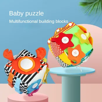 Строительные блоки для развития интеллекта Строительные блоки Детские Тканевые игрушки Кубики для детей раннего возраста по методу Монтессори