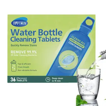 Таблетки для чистки бутылок с водой 36шт Эффективные Таблетки Для Чистки Бутылок С Водой Чистящие Таблетки Набор Для Чистки Бутылок С Водой