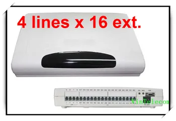 Телефонный коммутатор PABX CP416 с 4 линиями x 16 добавочных / Телефонная система PBX по лучшей цене