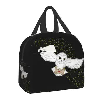 Термоизолированная сумка для ланча с полетом совы на Хэллоуин, Женская Волшебная переносная сумка для ланча для работы, учебы, путешествий, коробка для хранения продуктов