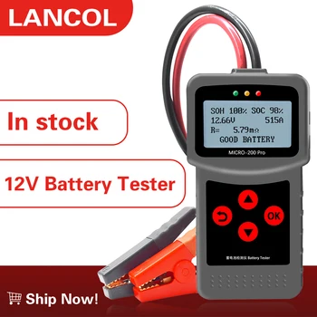 Тестер аккумуляторной системы Lancol Micro200 Pro 12 В, анализатор состояния автомобильного аккумулятора, инструменты для диагностики