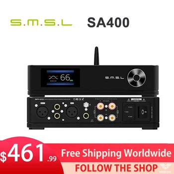 Усилитель мощности SMSL SA400 230 Вт RMS * 2 4 Bluetooth 5,0 NJW1195 Выход предусилителя Super Bass APT-X с дистанционным управлением
