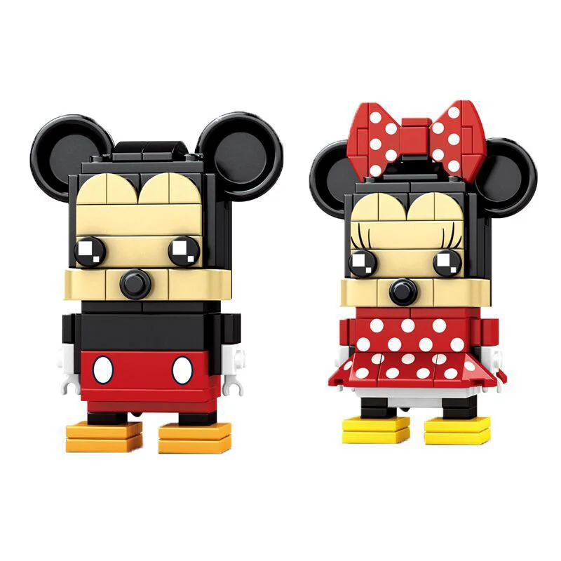 Фигурки Микки и Минни Диснея, фигурки из аниме Каваи, строительные блоки, модель для сборки своими руками, Развивающие игрушки, подарки - 1