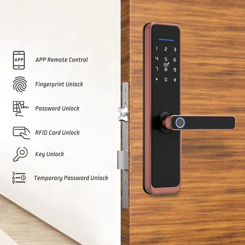 Цифровой электронный замок Tuya Smart Home Без ключа и отпечатков пальцев Fechadura Inteligente Дверной замок Для квартир - 2