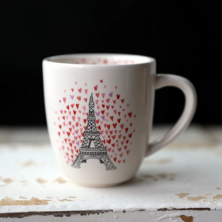 Чашка керамическая бытовая кофейная чашка чашка для питьевой воды чашка для завтрака из овсянки кружка для домашнего чая - 4