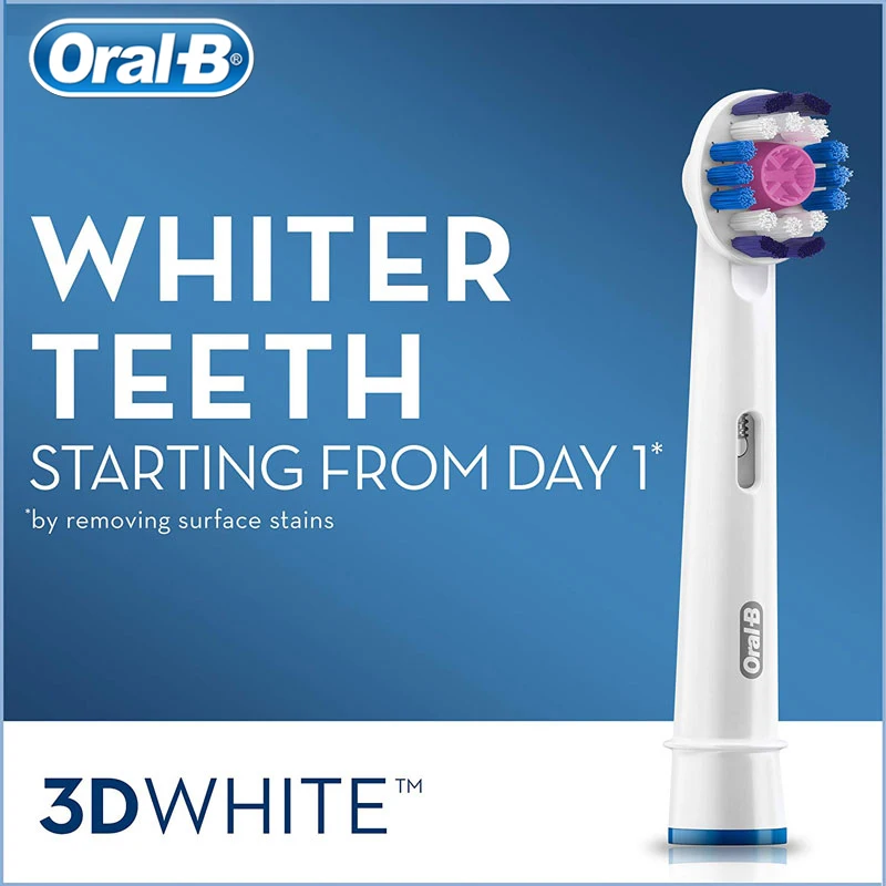 Электрическая Зубная щетка Oral B Со Сменными Насадками EB18 3D Белая Профессиональная Зубная щетка для удаления пятен от дыма, пятен от чая - 1
